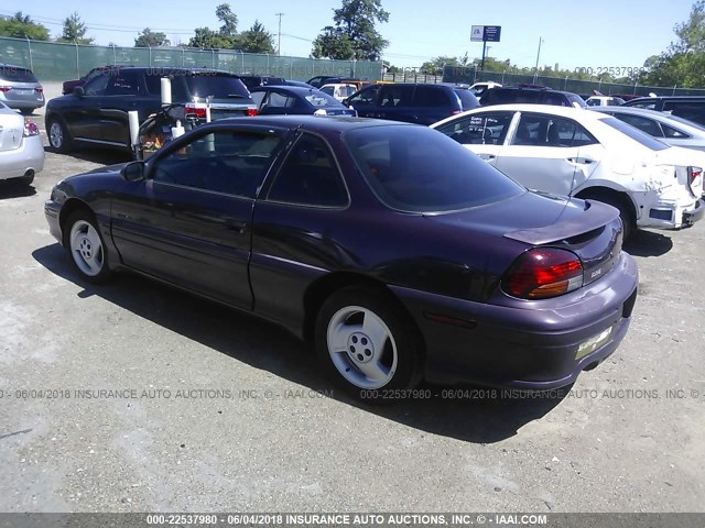 1G2NW12M7WC729375 - 1998 PONTIAC GRAND AM GT PURPLE photo 3