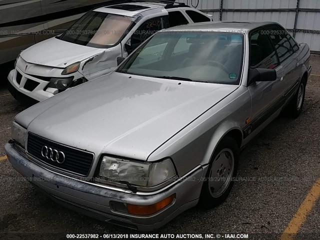 WAUKE5449LN068547 - 1990 AUDI QUATTRO SILVER photo 2