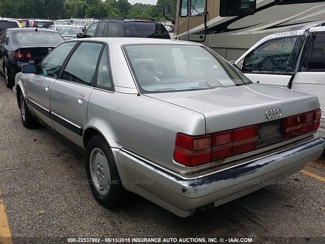 WAUKE5449LN068547 - 1990 AUDI QUATTRO SILVER photo 3