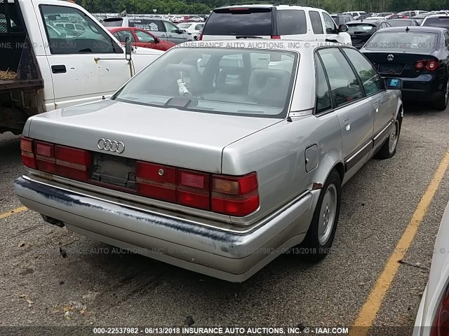 WAUKE5449LN068547 - 1990 AUDI QUATTRO SILVER photo 4