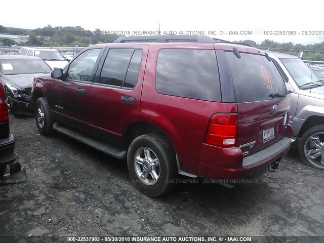 1FMZU63K05UA31630 - 2005 FORD EXPLORER XLT/XLT SPORT/NBX RED photo 3