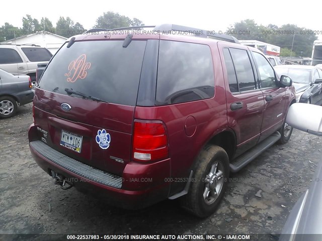 1FMZU63K05UA31630 - 2005 FORD EXPLORER XLT/XLT SPORT/NBX 红色 照片 4
