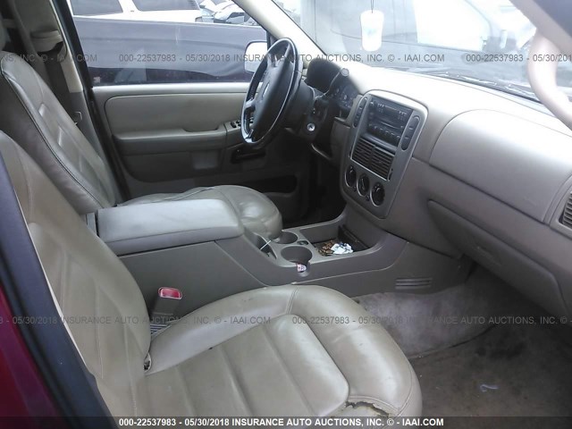 1FMZU63K05UA31630 - 2005 FORD EXPLORER XLT/XLT SPORT/NBX 红色 照片 5