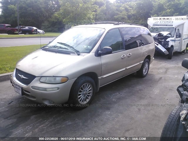 1C4GP44G8YB633791 - 2000 CHRYSLER TOWN & COUNTRY LX GOLD photo 2