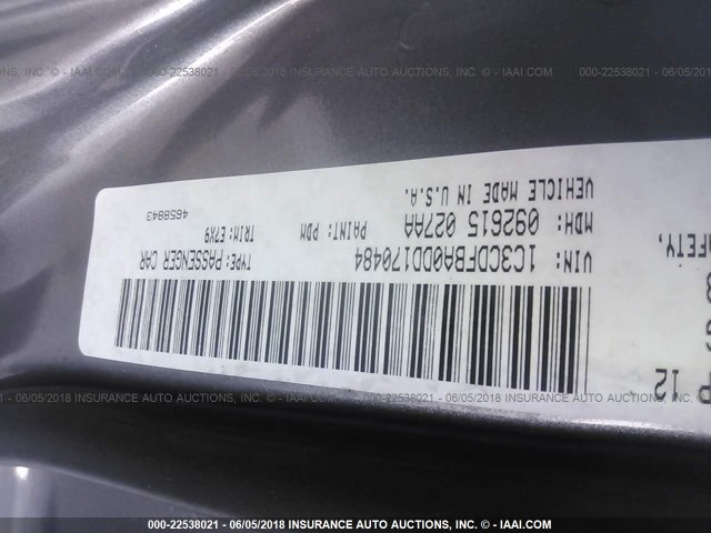 1C3CDFBA0DD170484 - 2013 DODGE DART SXT GRAY photo 9