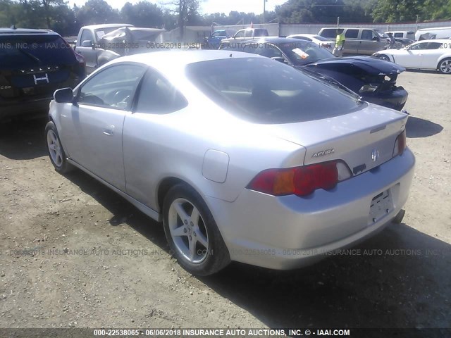 JH4DC53022C016590 - 2002 ACURA RSX TYPE-S SILVER photo 3