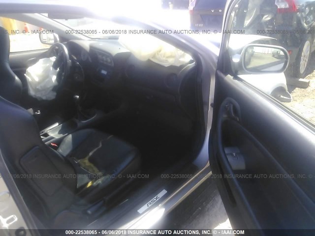 JH4DC53022C016590 - 2002 ACURA RSX TYPE-S SILVER photo 5