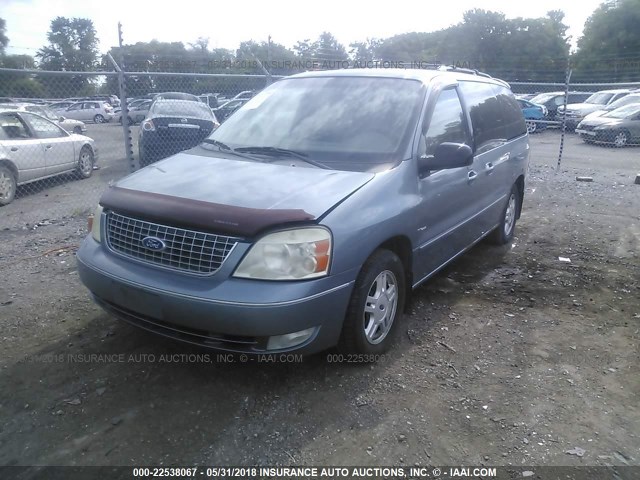 2FMDA52255BA27268 - 2005 FORD FREESTAR SEL BLUE photo 2