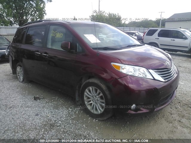 5TDYK3DC6DS344308 - 2013 TOYOTA SIENNA XLE/LIMITED RED photo 1