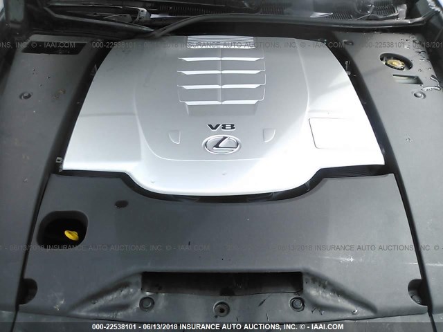 JTHGL46F785031770 - 2008 LEXUS LS 460L BLACK photo 10