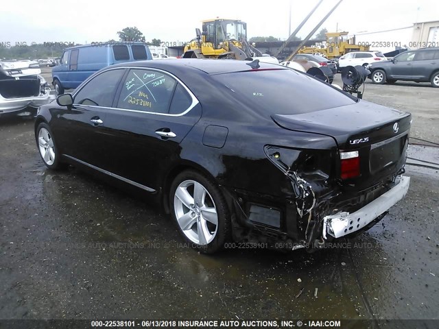 JTHGL46F785031770 - 2008 LEXUS LS 460L BLACK photo 3