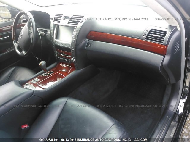 JTHGL46F785031770 - 2008 LEXUS LS 460L BLACK photo 5