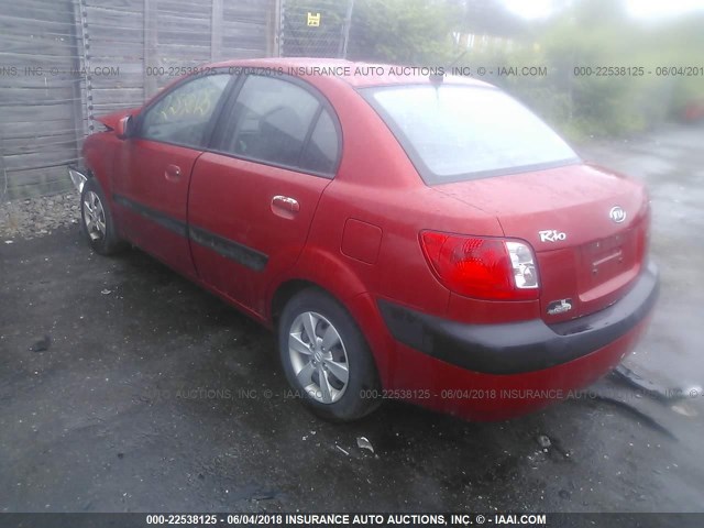 KNADE123786424331 - 2008 KIA RIO LX/SX RED photo 3