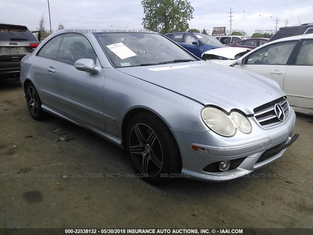 WDBTJ72HX7F231953 - 2007 MERCEDES-BENZ CLK 550 Light Blue photo 1