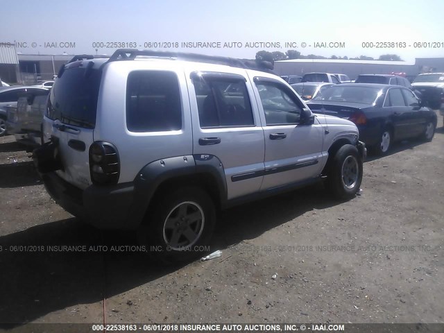 1J4GL38K36W213201 - 2006 JEEP LIBERTY RENEGADE SILVER photo 4