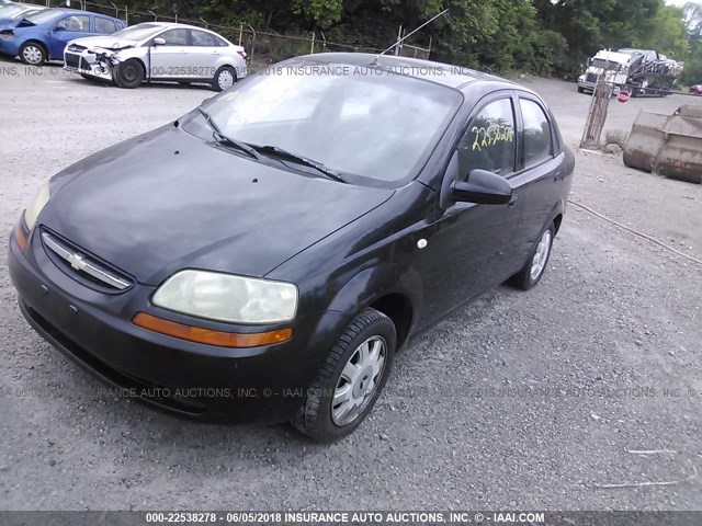 KL1TG526X5B322672 - 2005 CHEVROLET AVEO LT BLACK photo 2