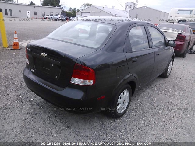 KL1TG526X5B322672 - 2005 CHEVROLET AVEO LT BLACK photo 4