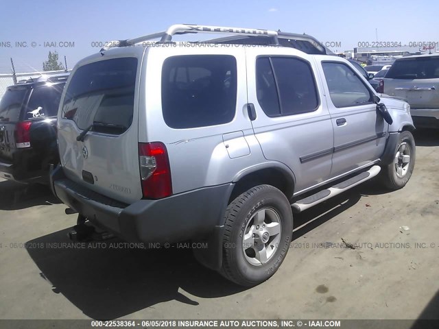 5N1ED28Y24C664638 - 2004 NISSAN XTERRA XE/SE SILVER photo 4