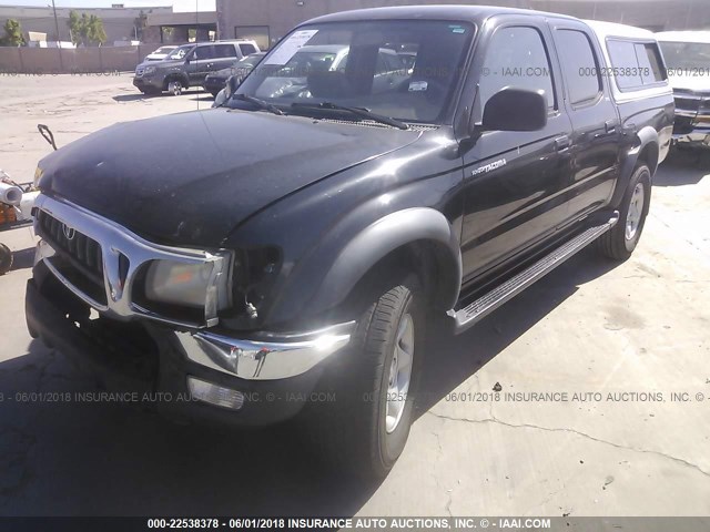 5TEGN92N03Z185393 - 2003 TOYOTA TACOMA DOUBLE CAB PRERUNNER BLACK photo 2