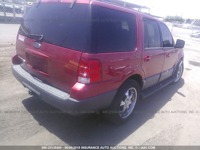 1FMRU15W03LB74955 - 2003 FORD EXPEDITION XLT RED photo 4