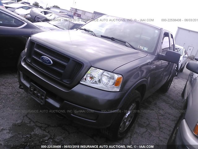 1FTPX14554FA04795 - 2004 FORD F150 GRAY photo 2