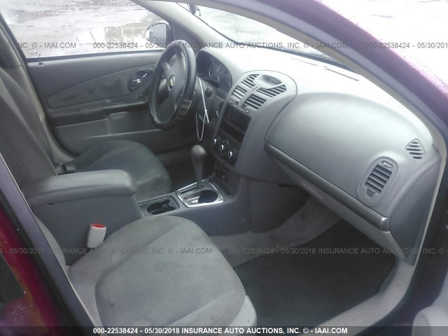 1G1ZS58F97F188797 - 2007 CHEVROLET MALIBU LS MAROON photo 5