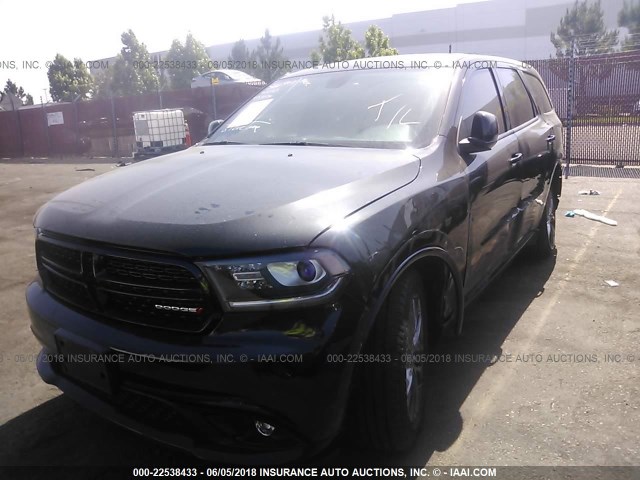 1C4RDHAG3EC483527 - 2014 DODGE DURANGO SXT BLACK photo 2