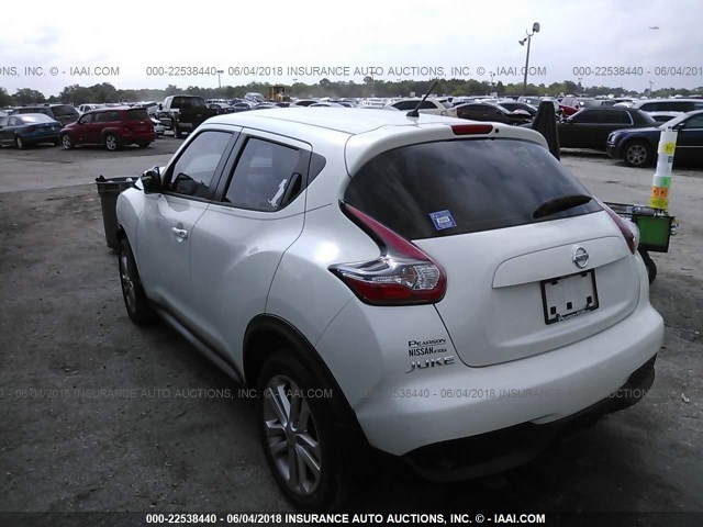 JN8AF5MR5GT605394 - 2016 NISSAN JUKE S/SV/SL/NISMO WHITE photo 3