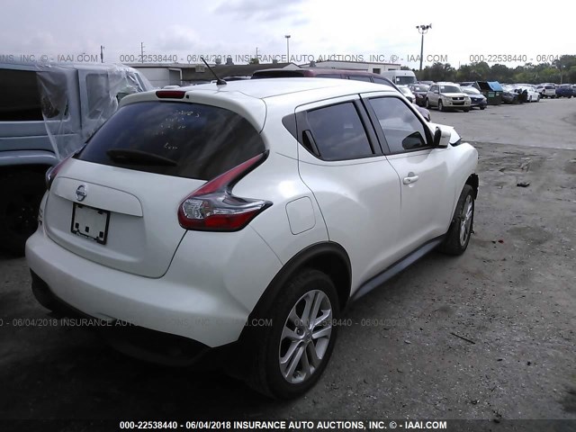 JN8AF5MR5GT605394 - 2016 NISSAN JUKE S/SV/SL/NISMO WHITE photo 4