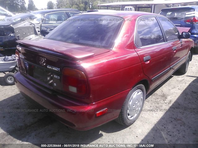 JS2GB41S0Y5187177 - 2000 SUZUKI ESTEEM GL/GLX/GLX SPORT BURGUNDY photo 4