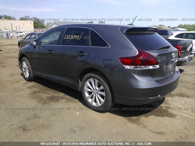 4T3BA3BB6FU069608 - 2015 TOYOTA VENZA LE/XLE GRAY photo 3