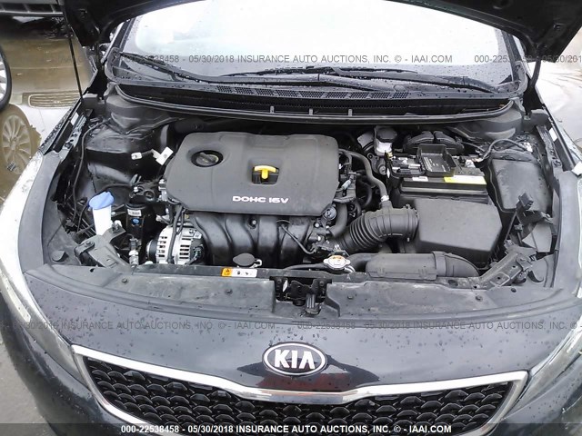 3KPFL4A74HE037477 - 2017 KIA FORTE LX/S BLACK photo 10