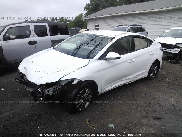 5NPD84LF5JH219574 - 2018 HYUNDAI ELANTRA SEL/VALUE/LIMITED WHITE photo 2