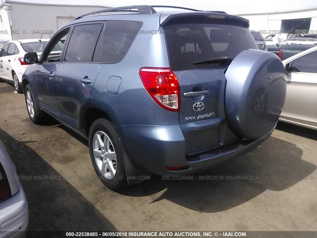 JTMZK31V475009763 - 2007 TOYOTA RAV4 LIMITED BLUE photo 3