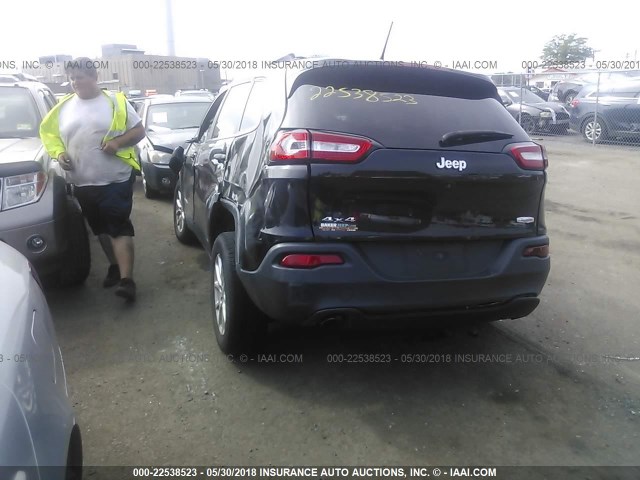 1C4PJMCBXFW648919 - 2015 JEEP CHEROKEE LATITUDE BLACK photo 3