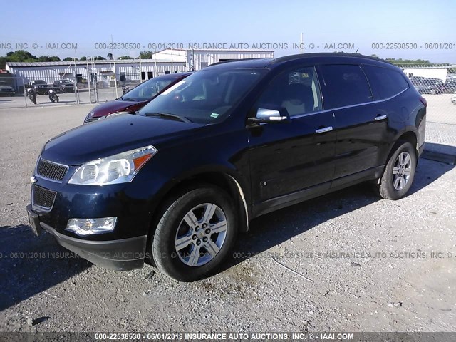 1GNLRFED4AS135299 - 2010 CHEVROLET TRAVERSE LT BLUE photo 2