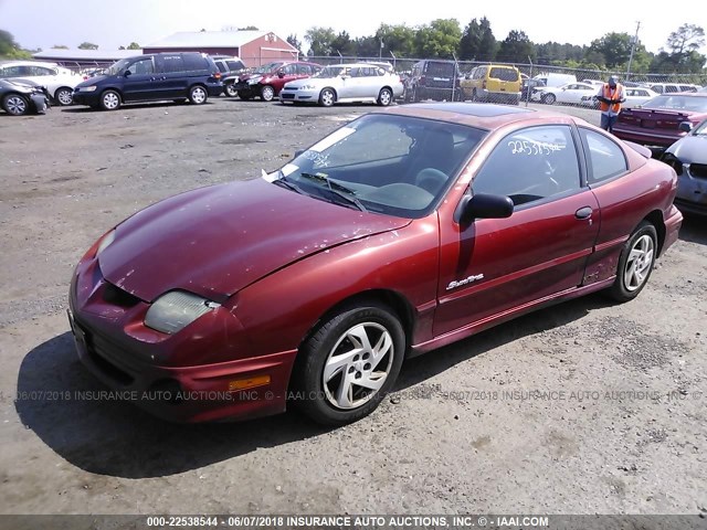 1G2JB124817178322 - 2001 PONTIAC SUNFIRE SE RED photo 2