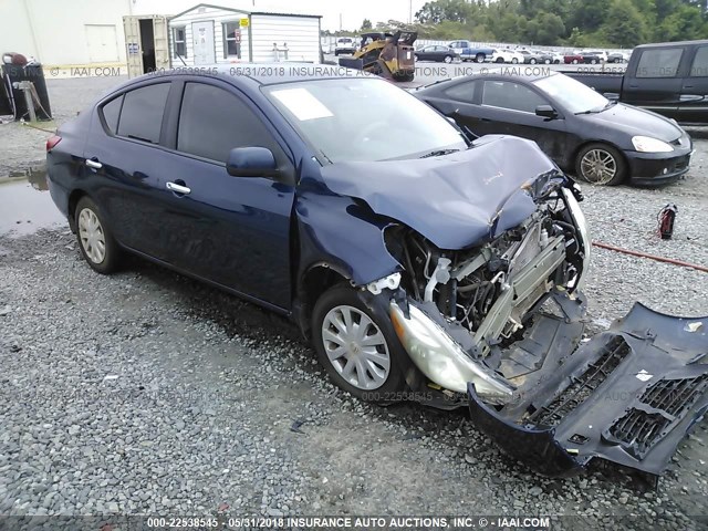 3N1CN7AP0CL934575 - 2012 NISSAN VERSA S/SV/SL Navy photo 1