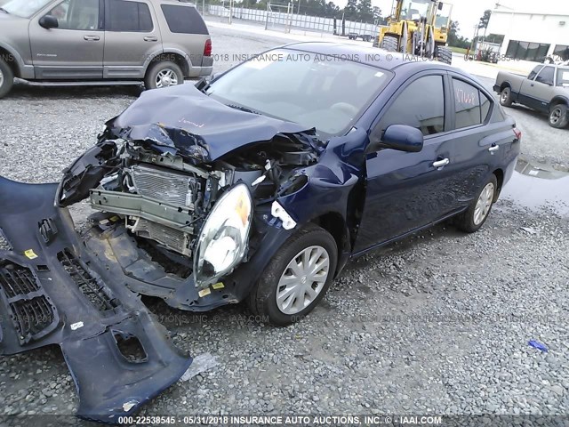 3N1CN7AP0CL934575 - 2012 NISSAN VERSA S/SV/SL Navy photo 2