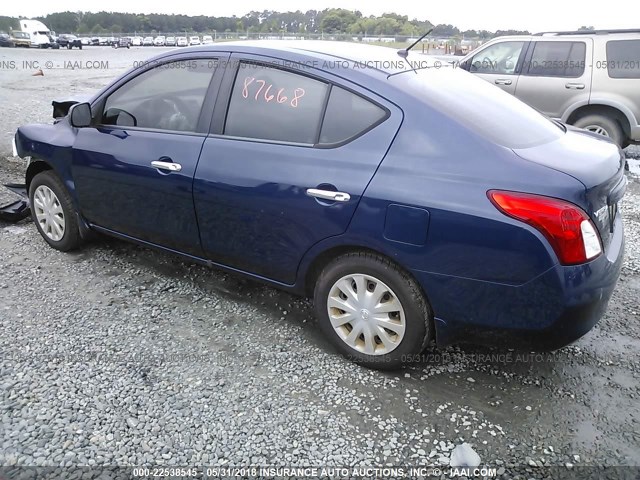 3N1CN7AP0CL934575 - 2012 NISSAN VERSA S/SV/SL Navy photo 3