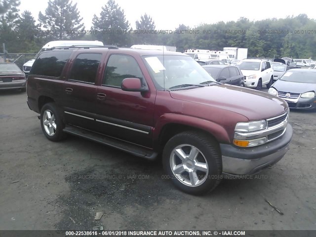 1GNFK16T91J251176 - 2001 CHEVROLET SUBURBAN K1500 BURGUNDY photo 1