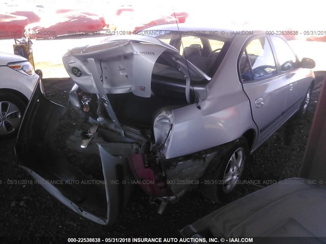 KMHDN46D45U120545 - 2005 HYUNDAI ELANTRA GLS/GT SILVER photo 4