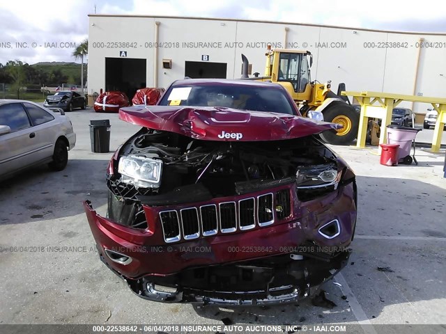1C4RJEBG7FC841123 - 2015 JEEP GRAND CHEROKEE LIMITED RED photo 6