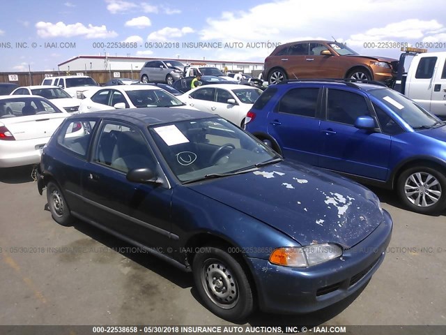 2HGEH2363RH520052 - 1994 HONDA CIVIC DX BLUE photo 1