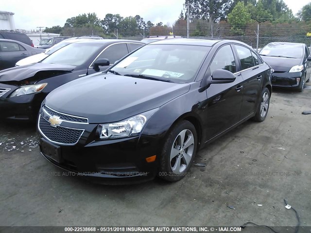 1G1PG5S91B7138877 - 2011 CHEVROLET CRUZE LT BLACK photo 2