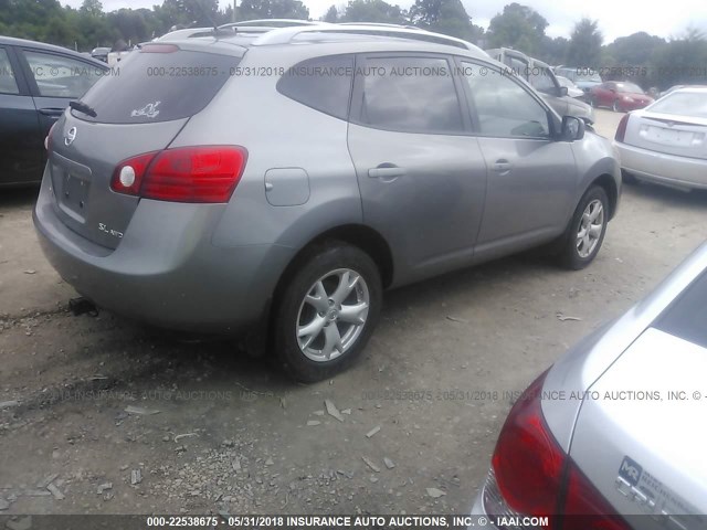 JN8AS58V18W401341 - 2008 NISSAN ROGUE S/SL GRAY photo 4