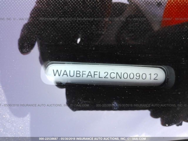 WAUBFAFL2CN009012 - 2012 AUDI A4 PREMIUM BEIGE photo 9