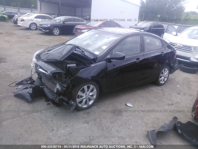 KMHCU4AE3DU584147 - 2013 HYUNDAI ACCENT GLS/SE BLACK photo 2