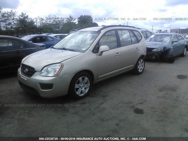 KNAFG526287157730 - 2008 KIA RONDO LX/EX GOLD photo 2