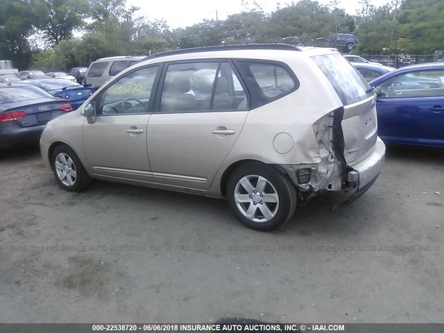 KNAFG526287157730 - 2008 KIA RONDO LX/EX GOLD photo 3